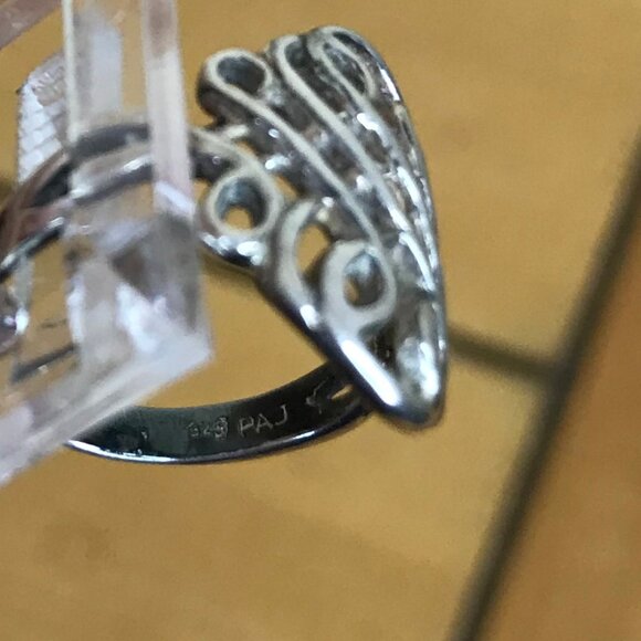 Celtic Infinity Knot Ring Open Weave Design Vintage 90s 875 Silver PAJ Size 5 - Picture 6 of 9